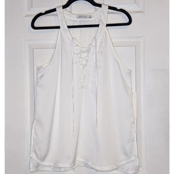 Bishop & Young White Lace Up Tank L - Picture 3 of 13